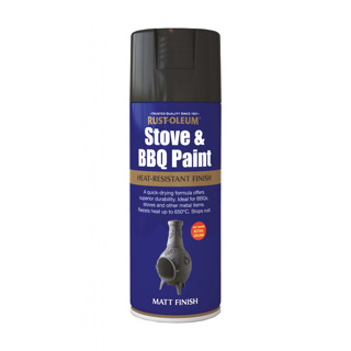Rustoleum Stove & BBQ Paint Black Matt 400ml