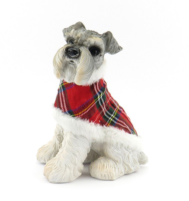 18cm Dog with Tartan Coat 