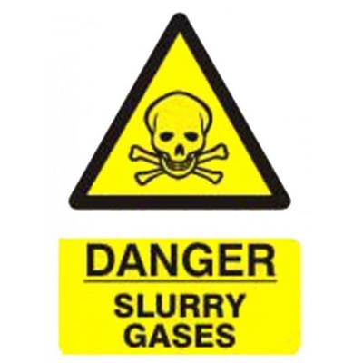 Farm Sign Danger Slurry Gases