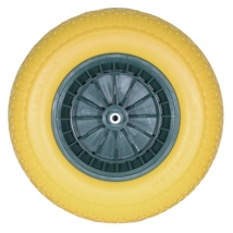 Barrow Wheel Pu Yellow Flat Free 4.80x8