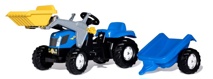 Rolly New Holland Pedal Tractor, Loader & Trailer