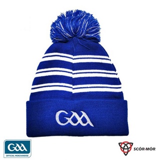 GAA Scor-Mor Bobble Beanie Hat (Blue/White)