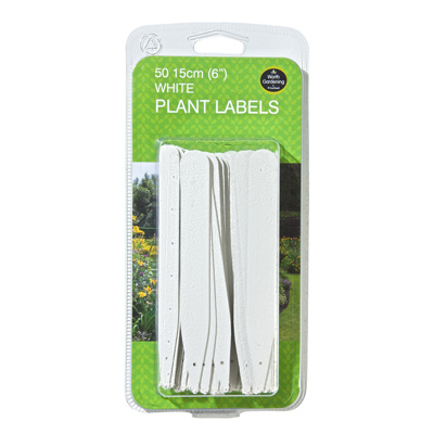 15cm (6") White Plant Labels (50)