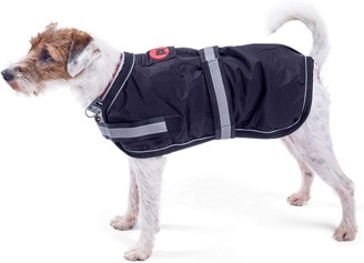 Supersoft Waterproof Black Dog Coat (50cm)