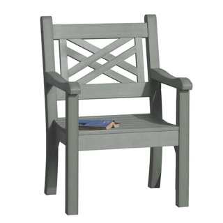 Speyside ' Wood Effect' Armchair (stone grey)
