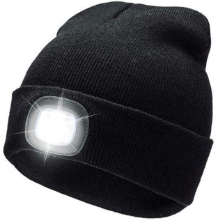 Thinsulate Hat & LED Light Black