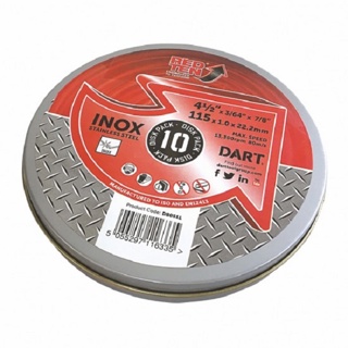 Dart Red 10pk.115mm Thin Discs SS/INOX