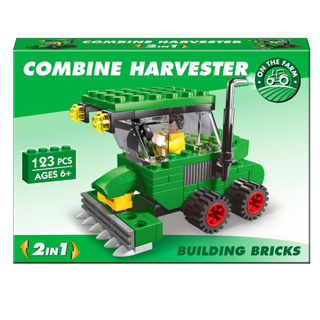 Combine Harvester Brick Set In Colour
