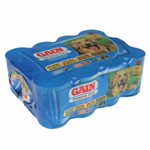Gain Can Food for Dogs, Variety Pack 12x400g