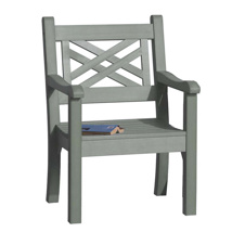 Speyside 'Wood Effect' Armchair (stone grey)