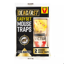 DeadFast 'Easy Set' Wooden Mouse Trap (Twin Pack)