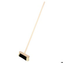 11" Black & White Sweeping Brush - Wooden Handle
